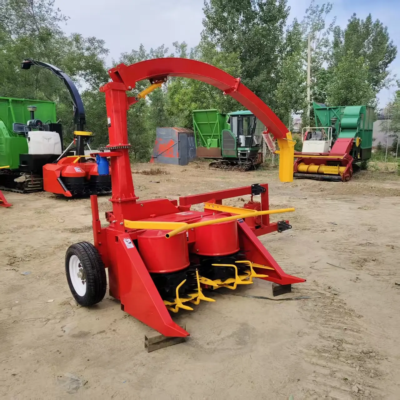 Double Chop Tractor Mounted Forage Reaper Harvester Small Chopper Maize Corn Straw Silage Harvesting Machine