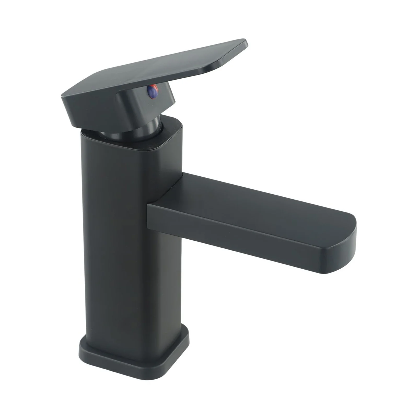 

Deck Mounted Bathroom Faucet Single Lever Hot Cold Mixer Tap for Sink Counter with Rust Resistant Chrome Plated Finish