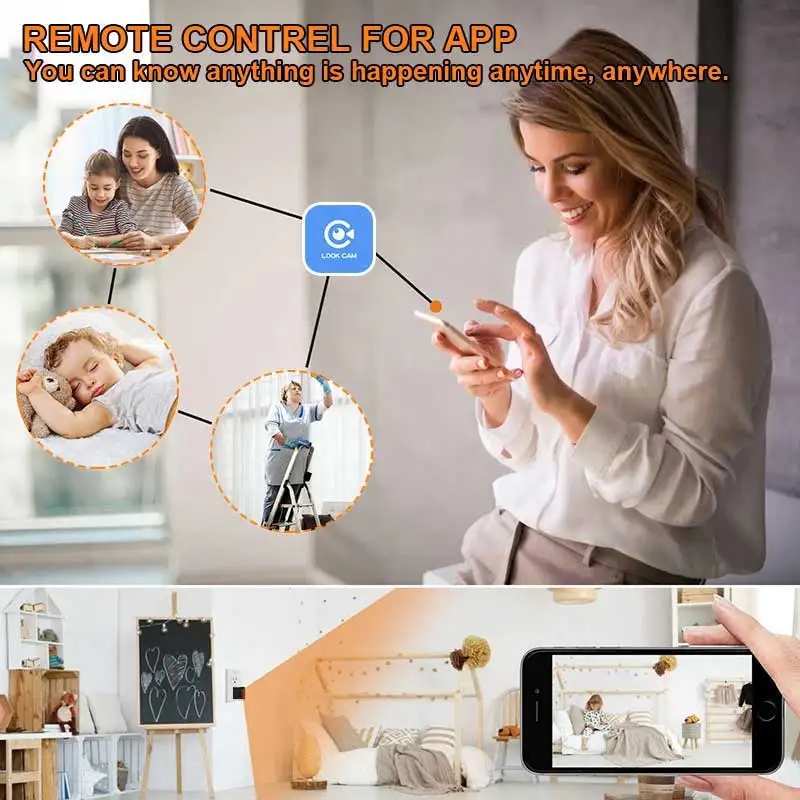 Smallest USB Mini Camera HD 1080P WiFi Security Cam For Baby Monitor with Motion Detection Night Vision for Security Hidden Card