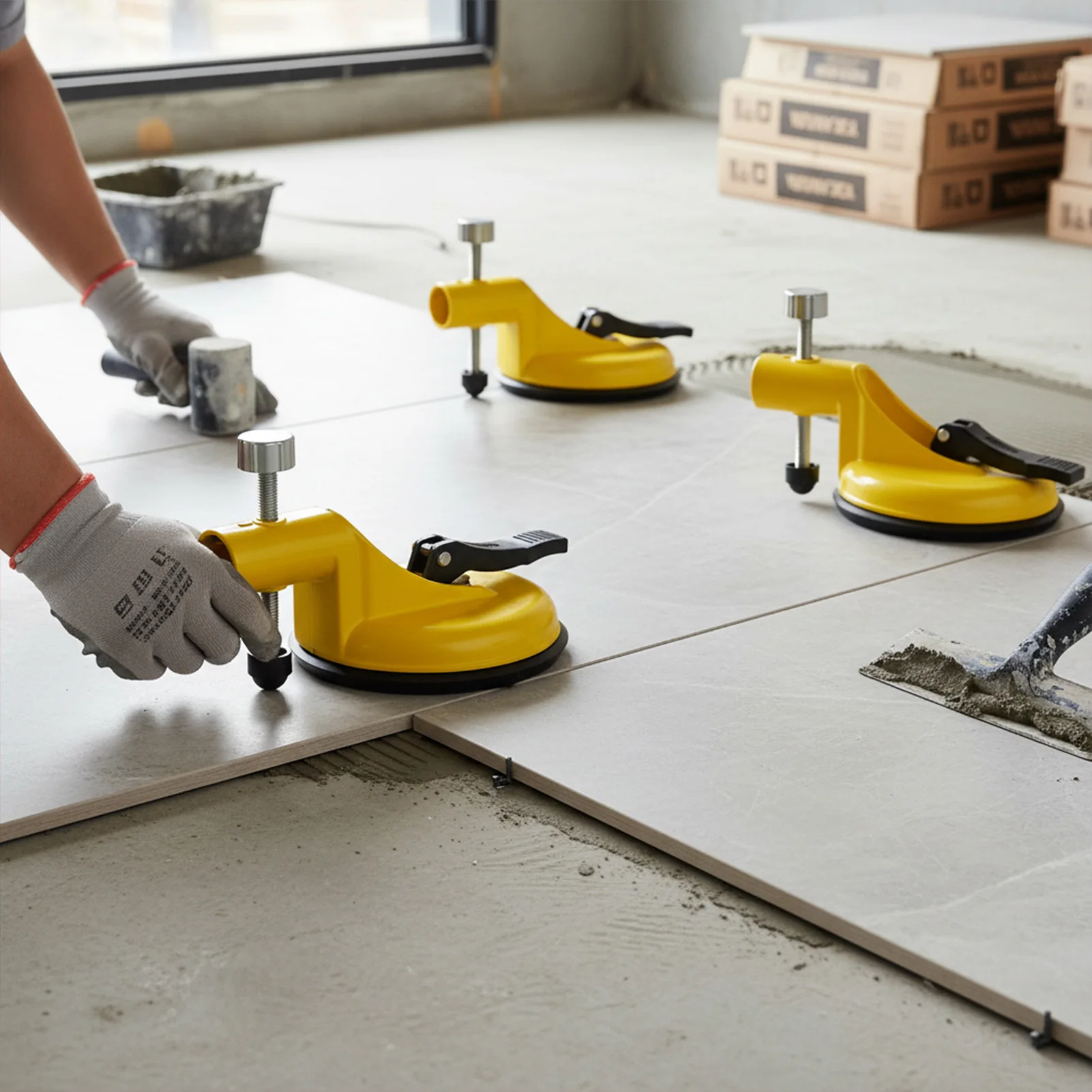 

Вакуумная присоска для выравнивания плитки, из сплава и резины, для установки напольной плитки и стекла