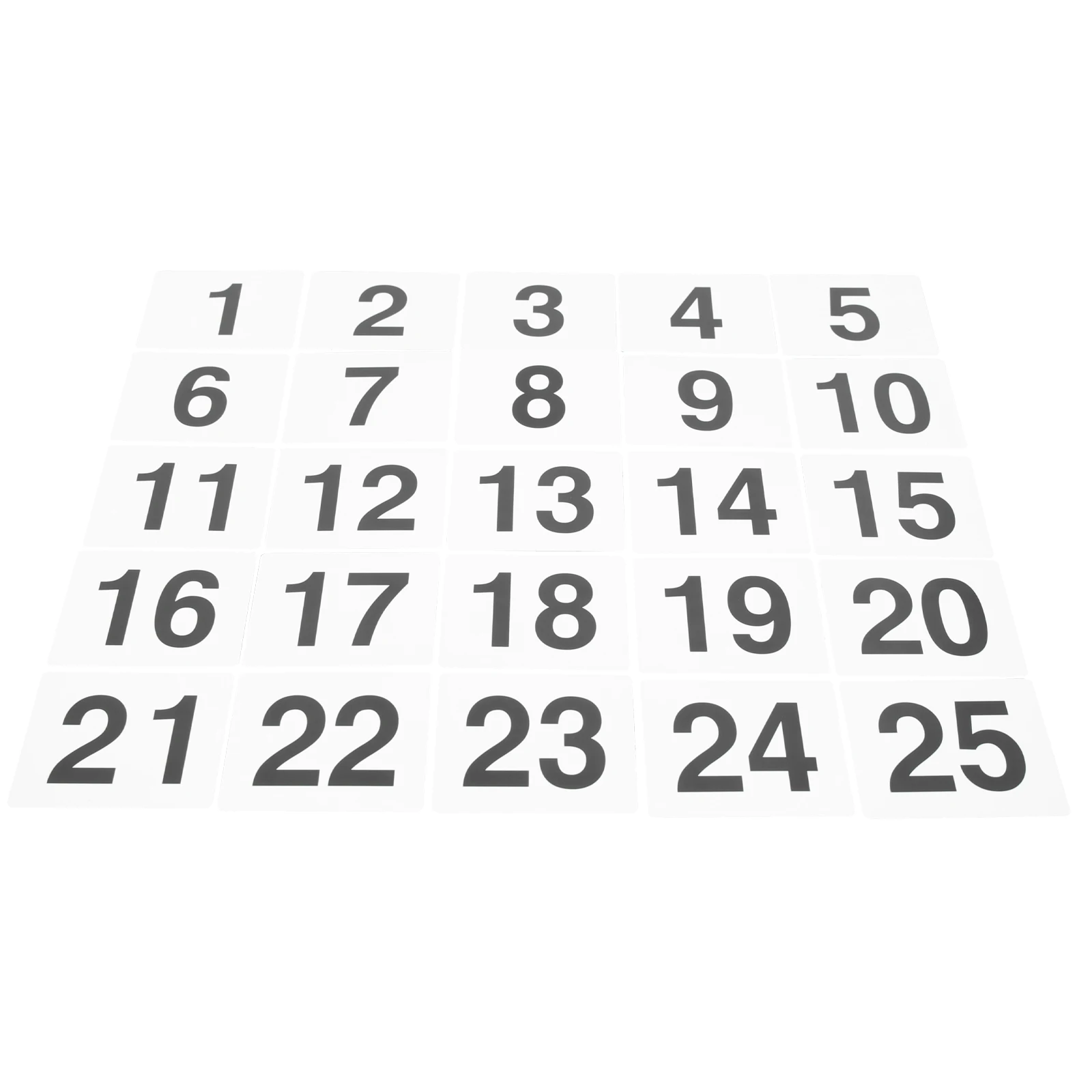 

25 Pcs Table Number Plate Signs Tents Party Numbers Cards Restaurant Frosted for Wedding Reception