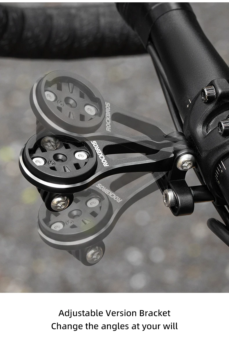 ROCKBROS Fahrradhalterung Frontlicht Lampenfassung Aluminiumlegierung Verlängerungshalter für Fahrradcomputer Wahoo Bryton Garmin Halterung – Detail 6