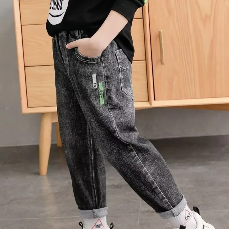 Big Boy Trousers Jeans For Boys Summer Clothes Children\'s Clothing From 11 To 12 Years Kids Pants Boy\'s Child Teenager Clothing