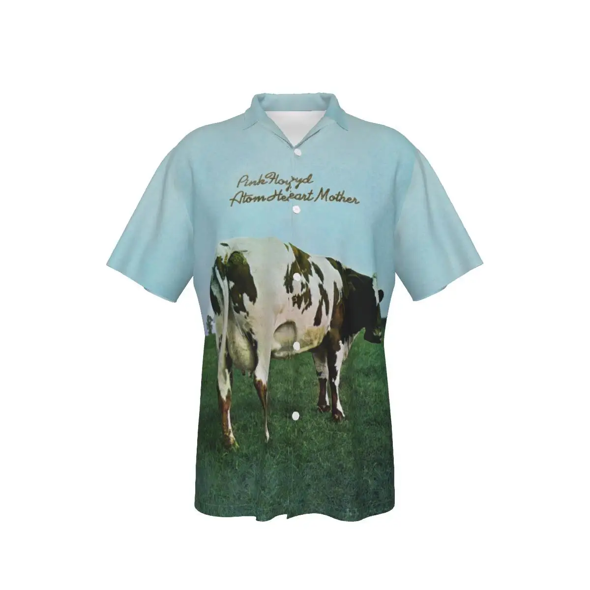 

Men's Hawaiian Shirt Funny Print Cow Beach Short Sleeve Summer Casual Button Up Patchwork Tops 3D Shirts