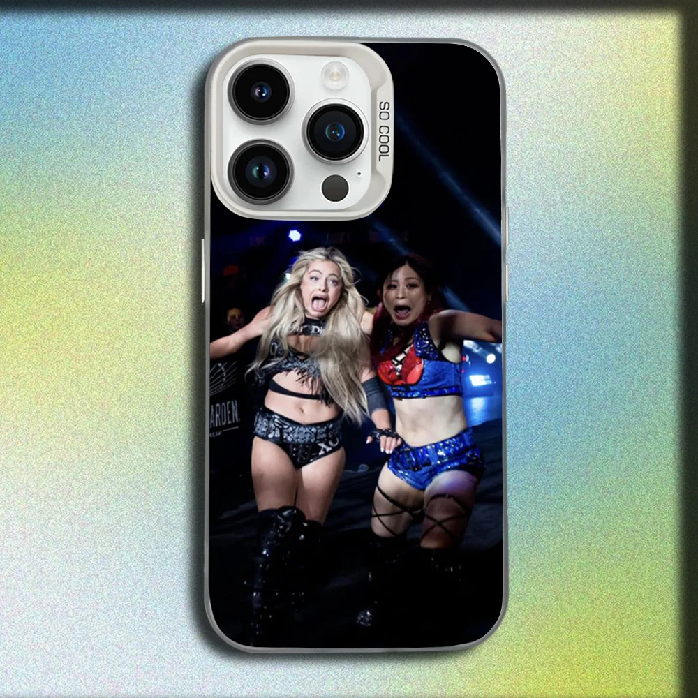 레슬러 L-Liv Morgan 아이폰 16,15,14,13,12,11,미니,프로,E,MAX 화이트 무광 충격 방지 케이스