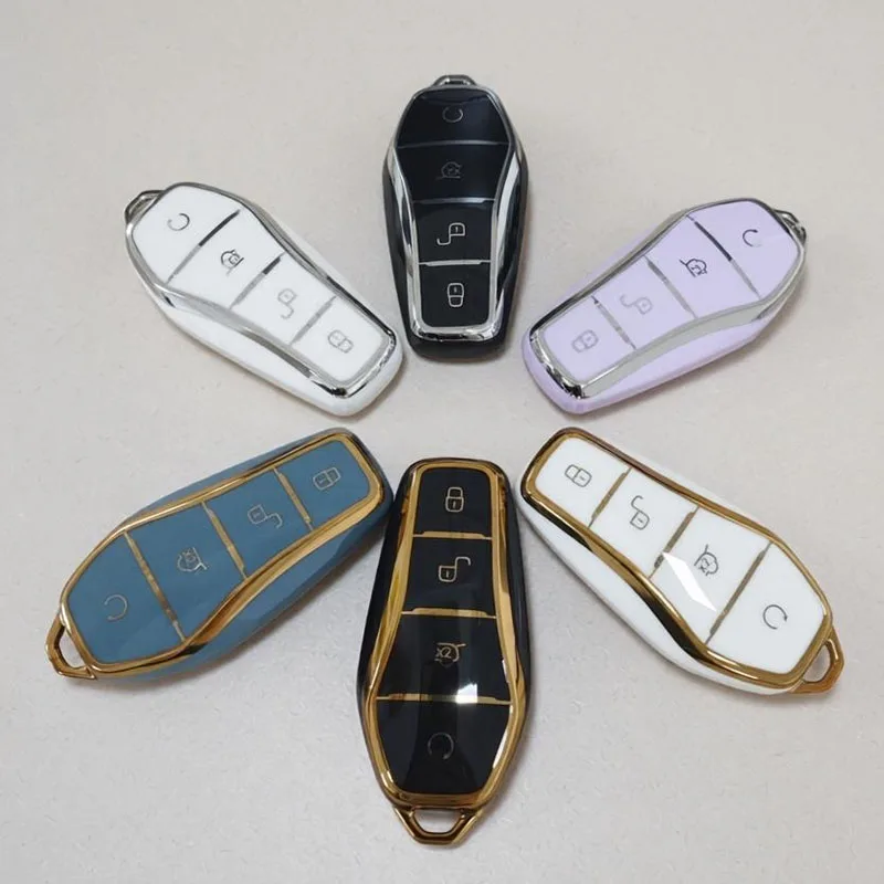 

Чехол для ключа автомобиля из ТПУ для BYD Seal Atto 3 Seal u dm i Song Plus Dolphin King EV Tang Dm QIn PLUS MAX Yuan, чехол для ключа, автомобильные аксессуары