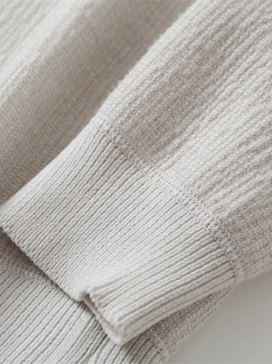 

Теплый вязаный свитер на подкладке Fce, круглый мужской осенне-зимний термотрикотаж, повседневный длинный топ из полиэфирного волокна