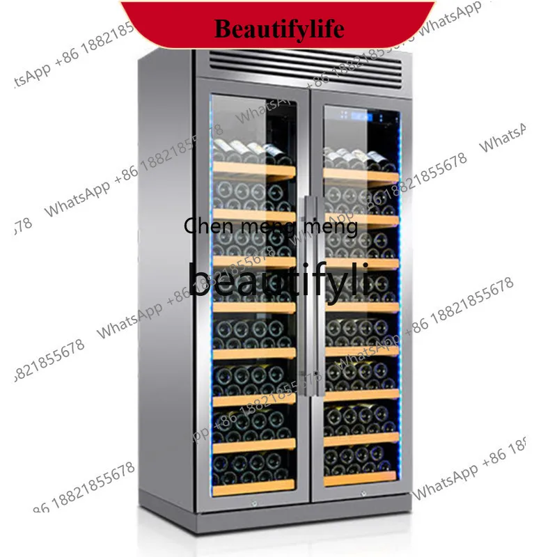 AB02  Constant Temperature Wine Cabinet Double Door Tempered Glass Wine Cabinet for Restaurant Display Refrigerated Wine Cabinet