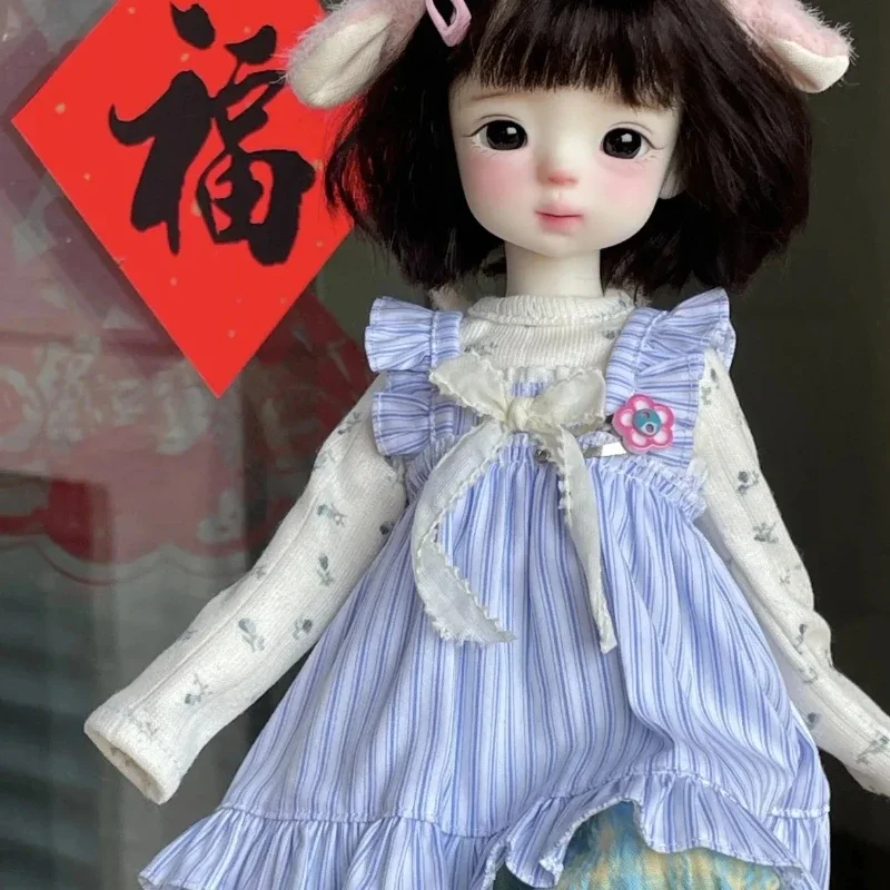 1/6 pop kleding pak voor 30 cm bjd pop lange mouwen + lange broek meisje speelgoed aankleden speelhuis mooie pop accessoires, geen pop