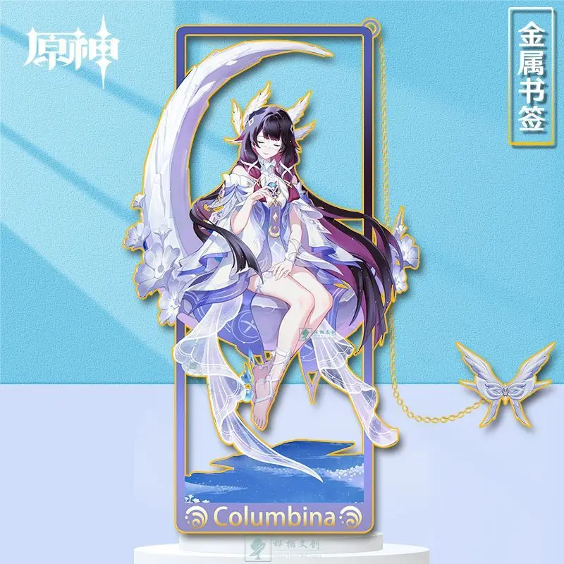 Genshin Impact New Roles Rächer of Solnar Rerir Metal Hollow Bookmark China Style Tassel Bookmark for Book Cosplay Badge Props