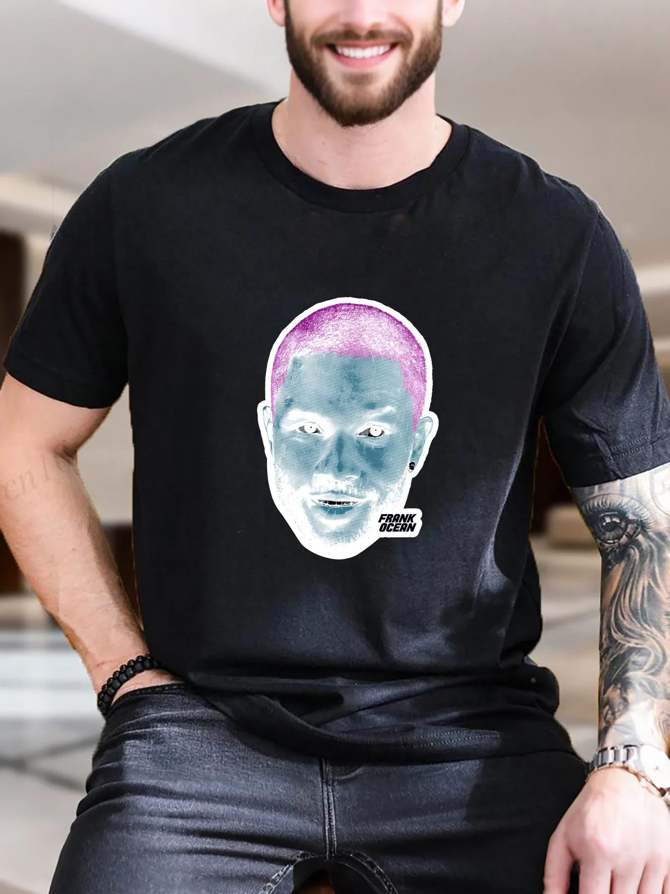 جديد وصول أزياء الرجال تي شيرت مطبوع العصرية الأخضر الموهوك تصميم 100% القطن الراحة صالح أنيق الشارع الشهير الأساسية لسو #1