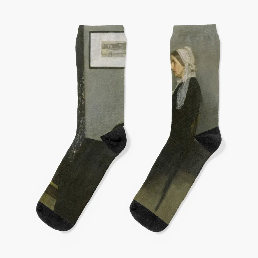 Whistler's Mother by James McNeill Whistler Socks sheer funny gift Socks Female Men's