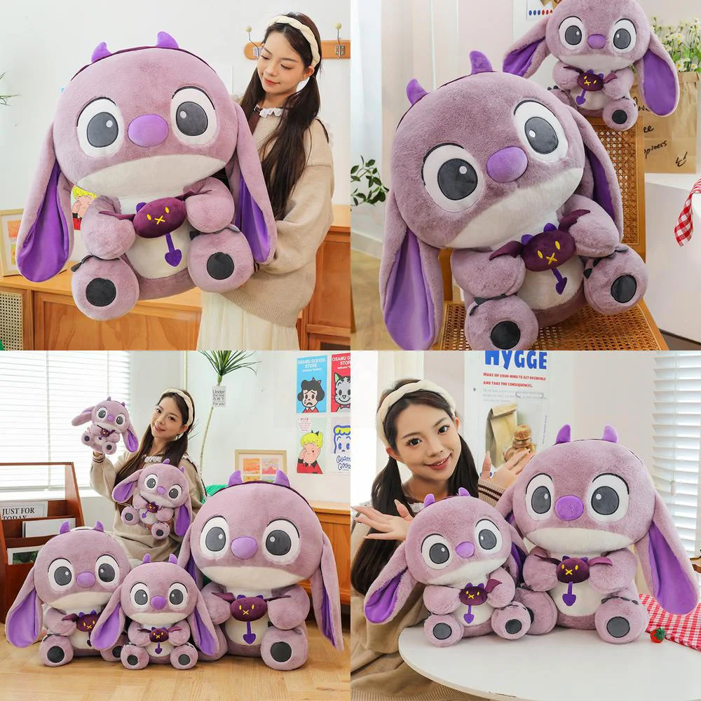 

Kawaii Stich плюшевая игрушка, кукла, стежка, ангел, чучело, детский подарок на день рождения, большая подушка для объятий, оптовая продажа для детей
