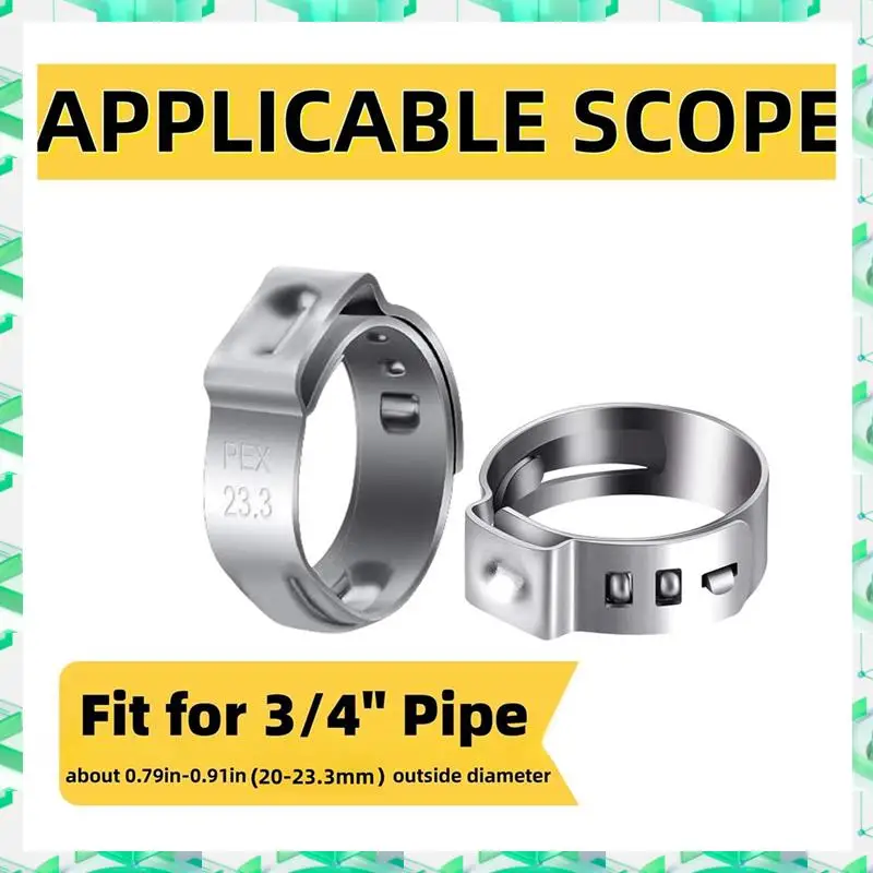 

FIZP PEX Clamps, Stainless Steel Single Ear Hose Clamps For PEX Pipe Fitting Connections