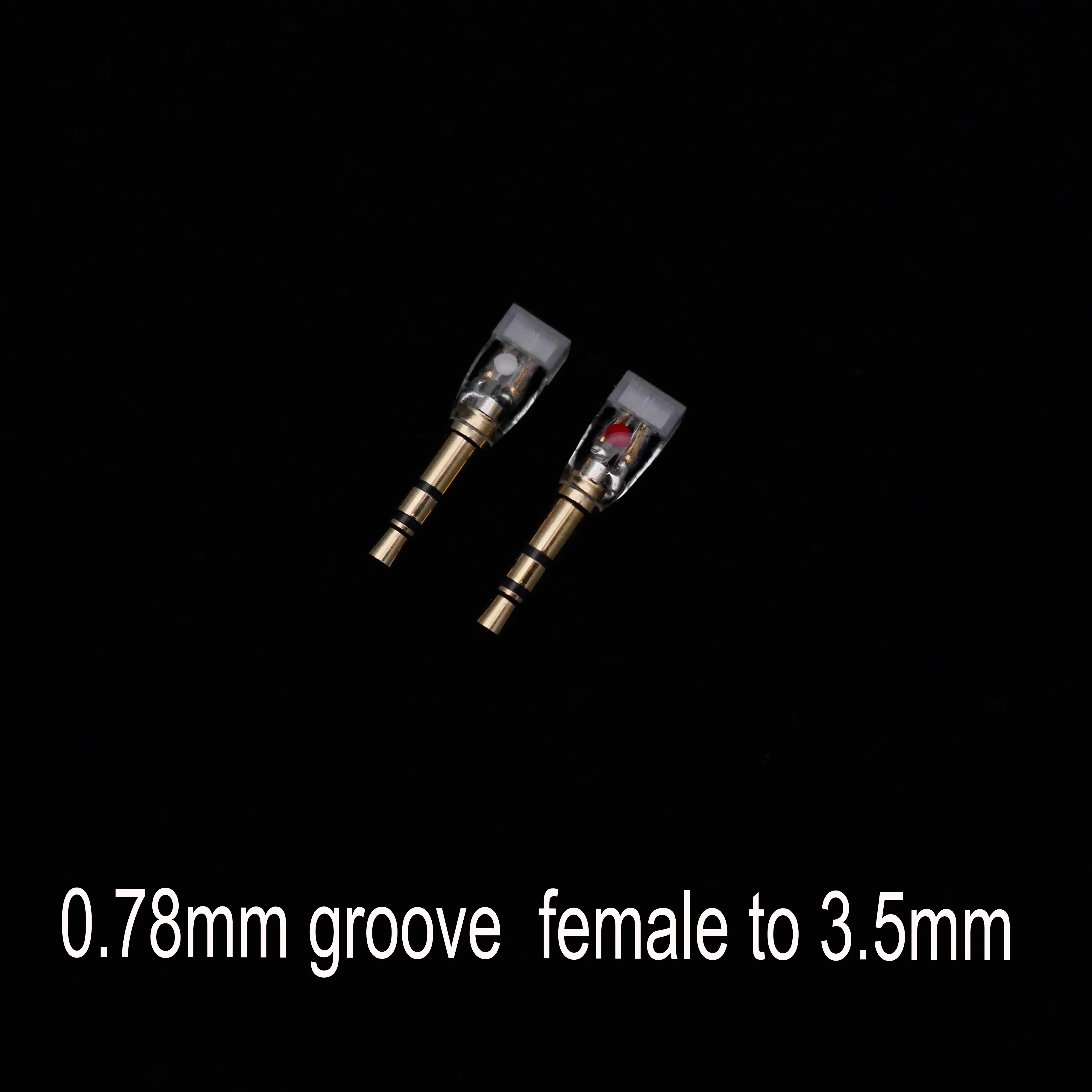 Mmcx/0.78mm plana/sulco a2dc fêmea para 3.5mm 3.5 macho plug conector adaptador conversor covertor para hifiman 1000 t1 z1r t5p