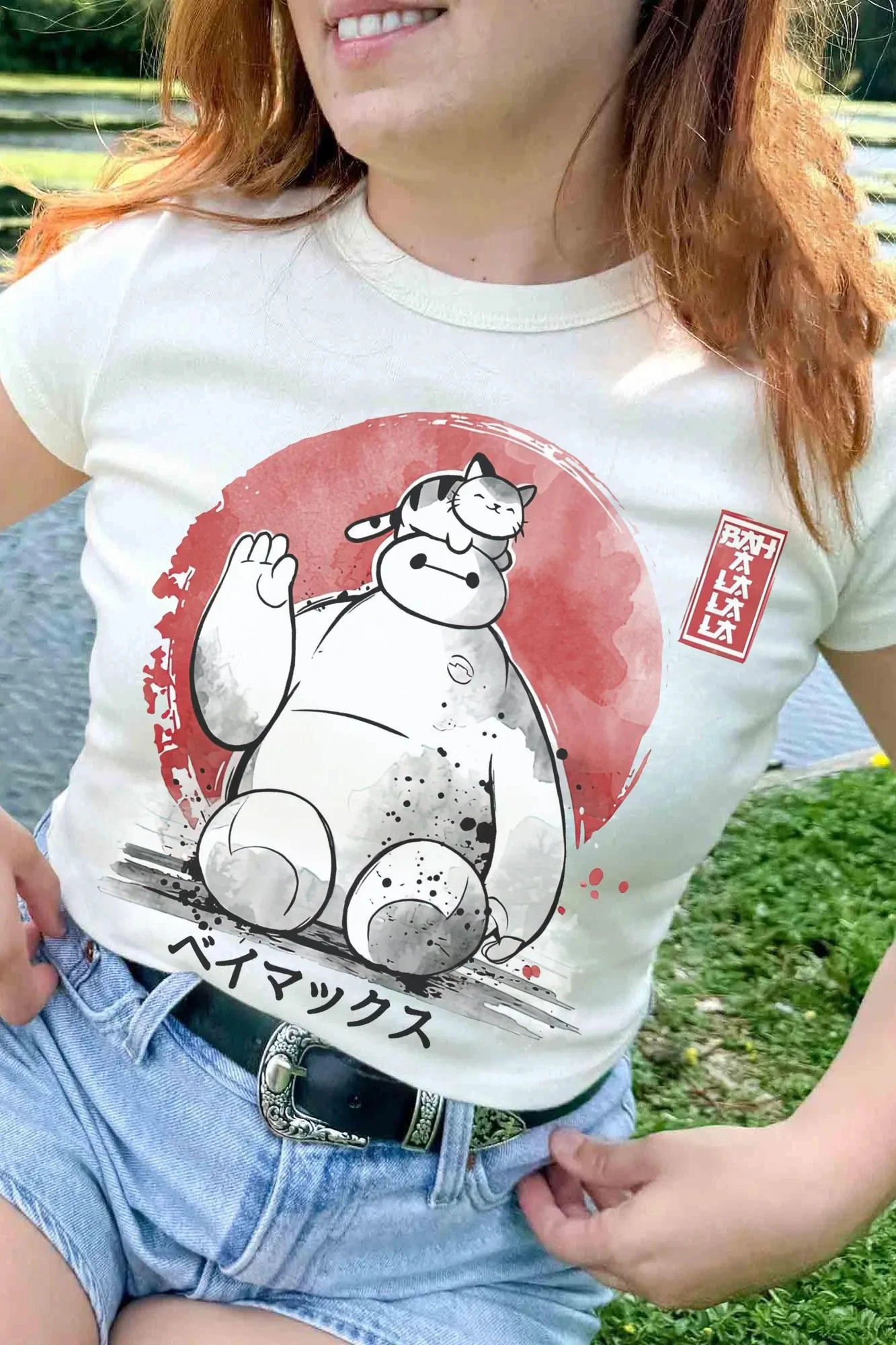 

Футболка Disney Big Hero 6, Hello I'm Baymax в японском винтажном стиле, рубашка для семейного отдыха Disneyland