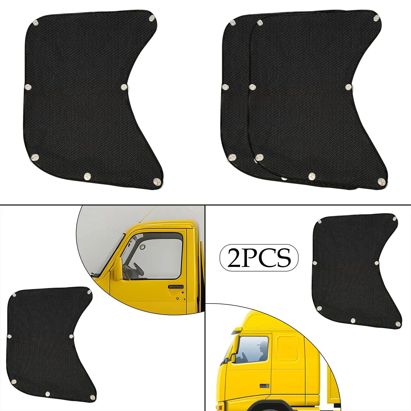 

Truck Window Sun Cover Lightweight Polyester Mesh Sun Car Shade Vehicle Accessory Easily Installed for Semi Truck Driver