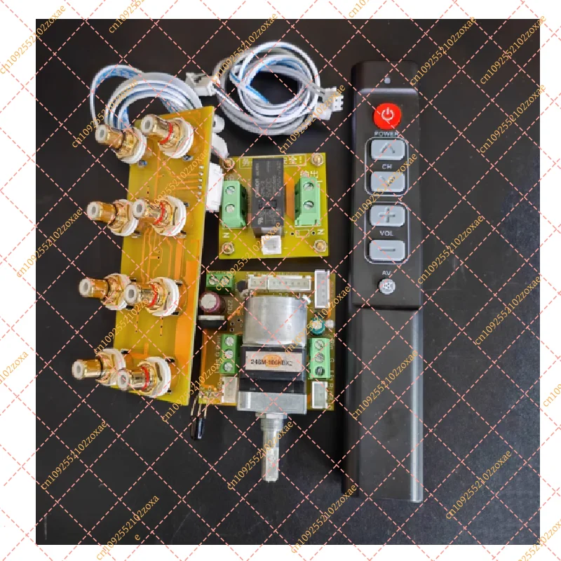 4 In 1 Out Remote Control Volume Potentiometer Audio Switch Board Signal Selector Module 50K 100K