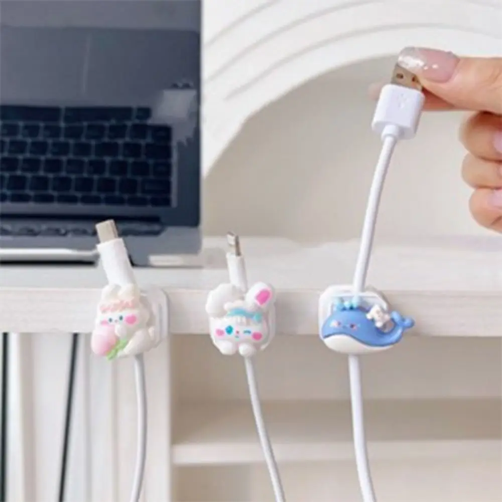 Support de Câble de Données Créatif en ABS, réinitialisation de Charge Auto-adhésif Réutilisable, Polyvalent et Mignon