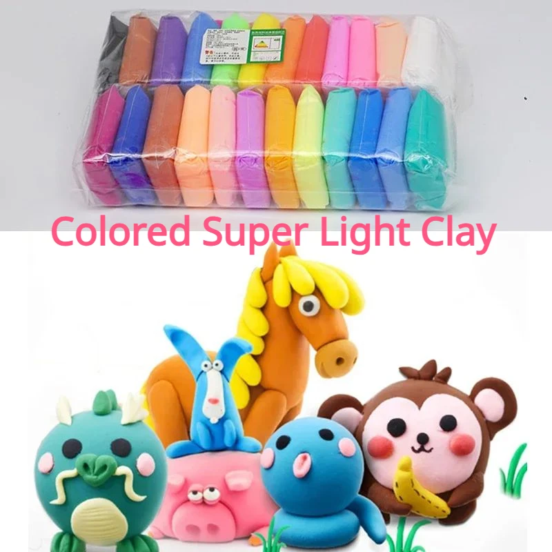 36 Color Super Light Clay Slime DIY Toys for Kids Gifts Air Dry Polymer Modelling Clay with 3 Tools Soft Creative Educational