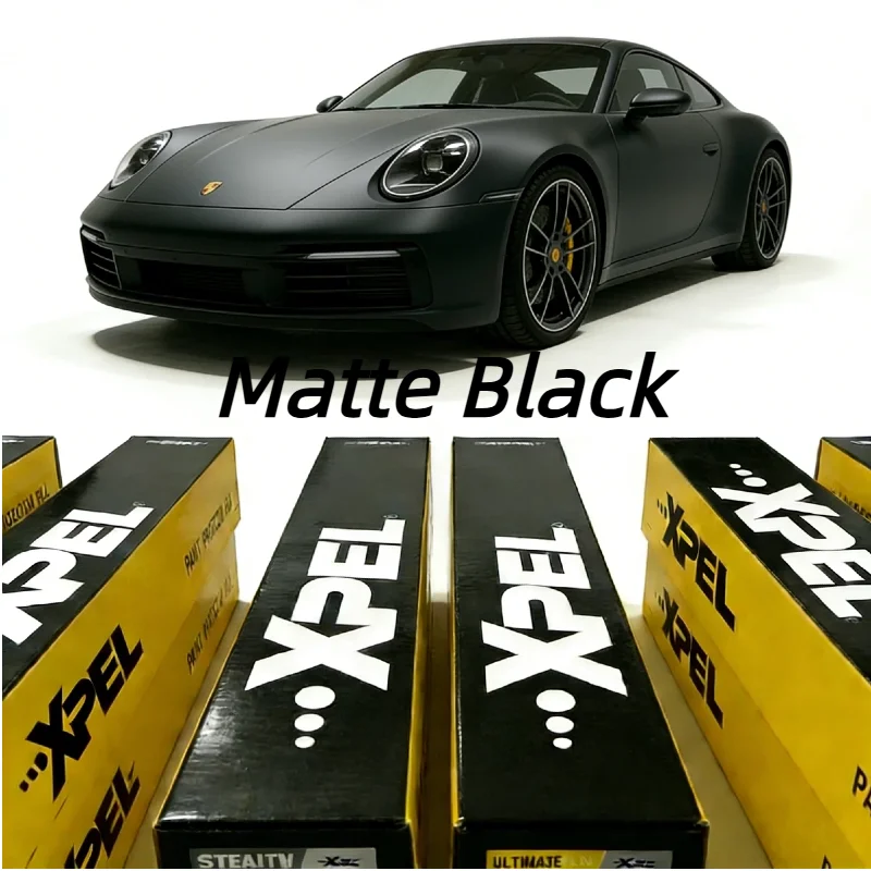 

Матовая черная пленка XPEL PPF Ultimate Plus TPU с самовосстанавливающимся покрытием, термостойкая, прозрачная, устойчивая к царапинам и истиранию, прочная.