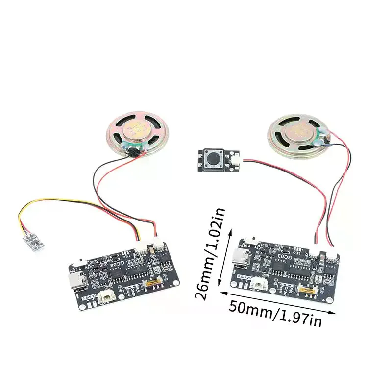 8M Recordable Sound Module: MP3 WAV Button Control Voice Player For DIY Greeting Cards