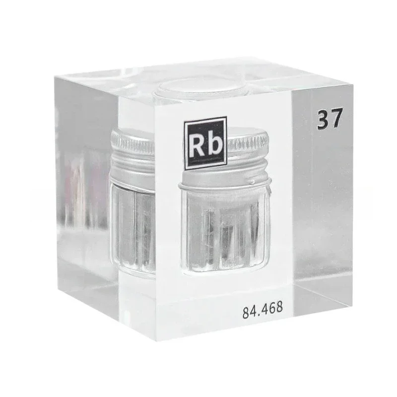 Rubidium is embedded in a unique cube of creative chemical elements