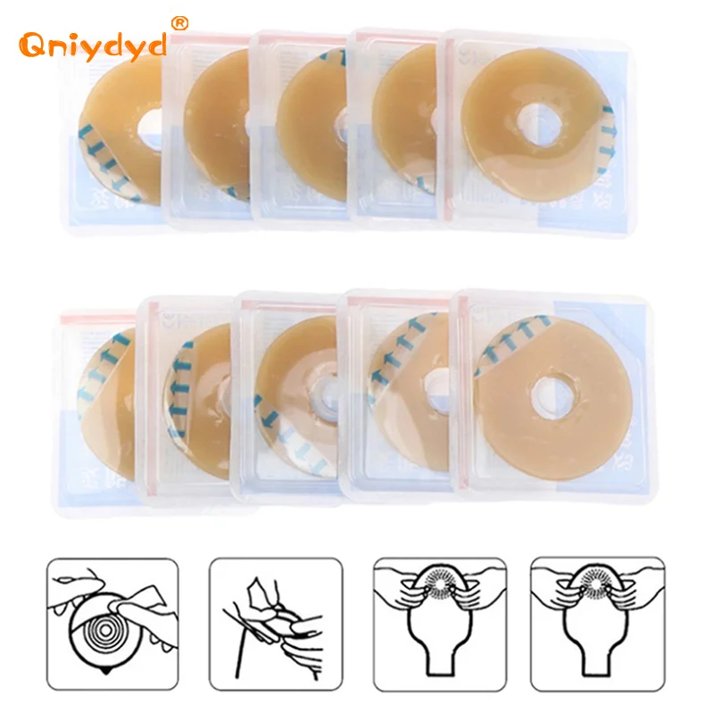 5PCS/10PCS Colostomy Bag Leak-proof Ring Ointment Stoma Ring Stoma Care Protection Skin Stoma Ring Bottom Plate