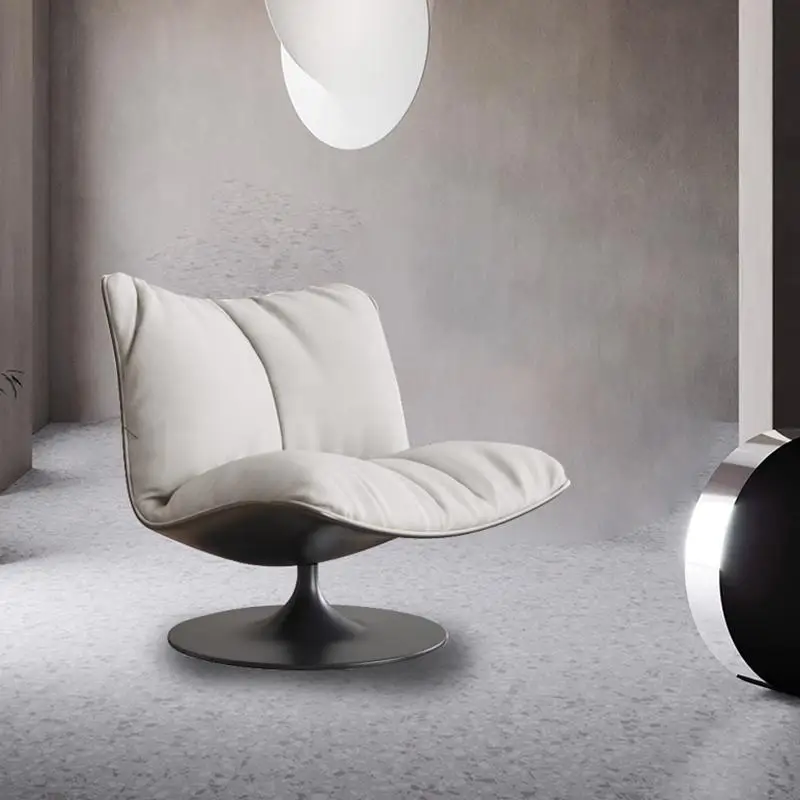 

Modern Single Bar Stool With Backrest Chair Living Room Sofas Couch Designer Study Balcony Accordion Rotating Duckbill Furniture