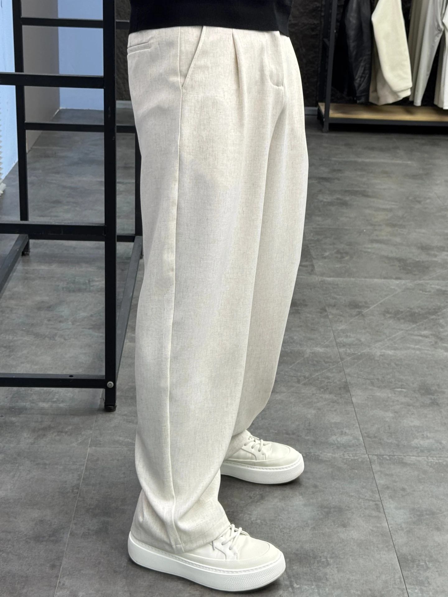 

Svip Luxury Linen Pants Men's Casual Loose Fit Straight Leg Breathable Comfortable Spring Summer Thin Pure Color Pants