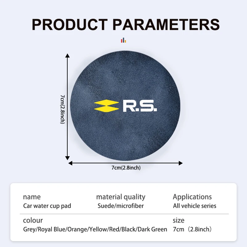 Podstawka samochodowa uchwyt na kubek na wodę podkładka antypoślizgowa zamszowe akcesoria do Renaul Arkana Captur Twingo talizman RS linia Logan