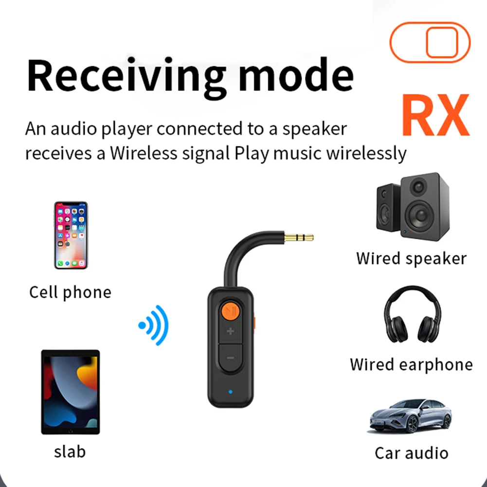Аудиопередатчик 2 в 1, приемник 3,5 мм AUX Bluetooth-совместимый беспроводной аудиоадаптер 5,4, стерео музыкальный адаптер для автомобиля