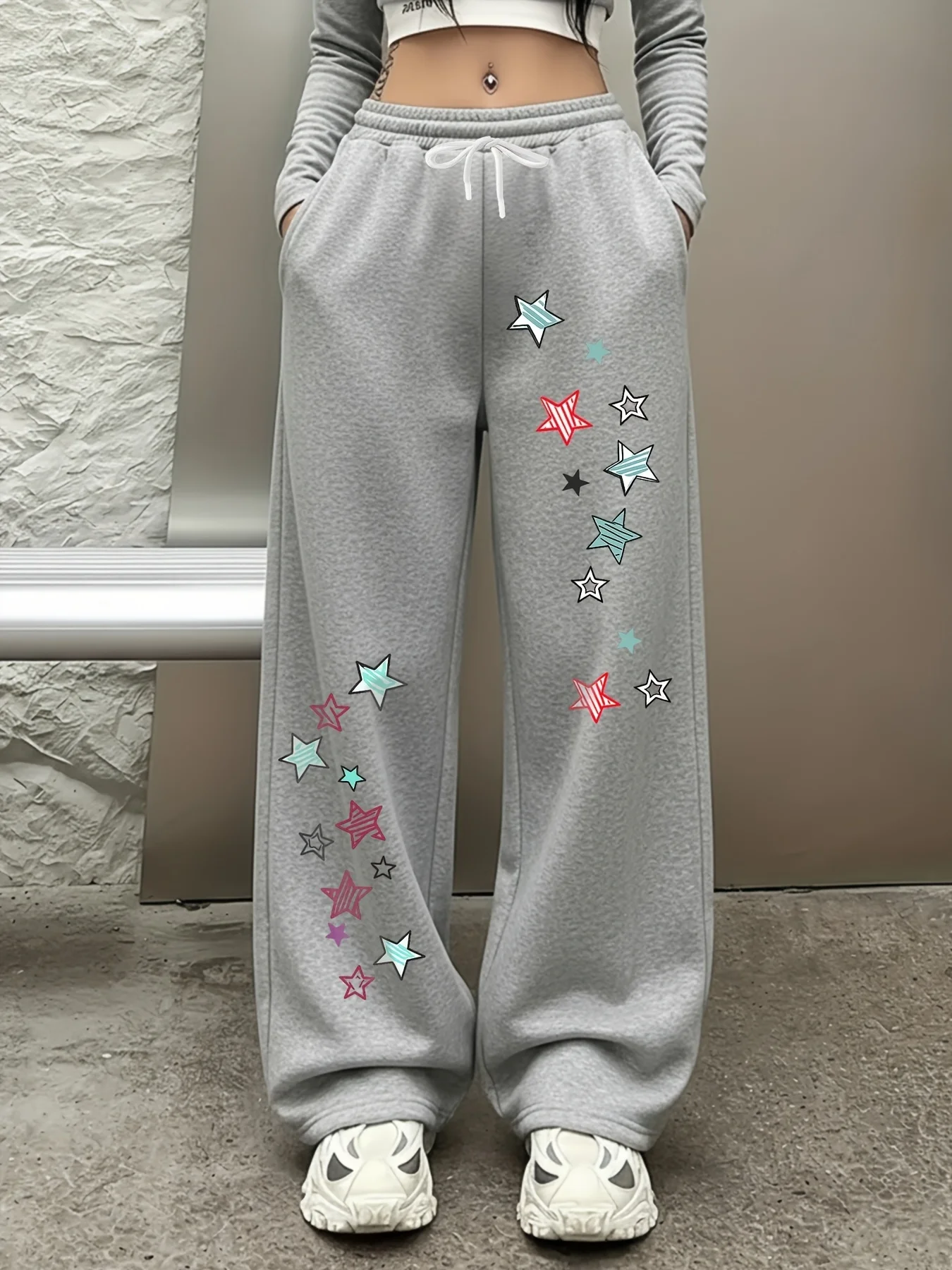 2026 Summer New Star Printed Gothic Trendy 3D Breathable Speed Drying Large Loose Casual Sports Men's Women's Pants