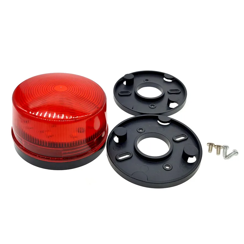 DC 12v 24v Yellow Red Security Alarm Strobe Signal Warning Light LED Lamp Small Flashing Light