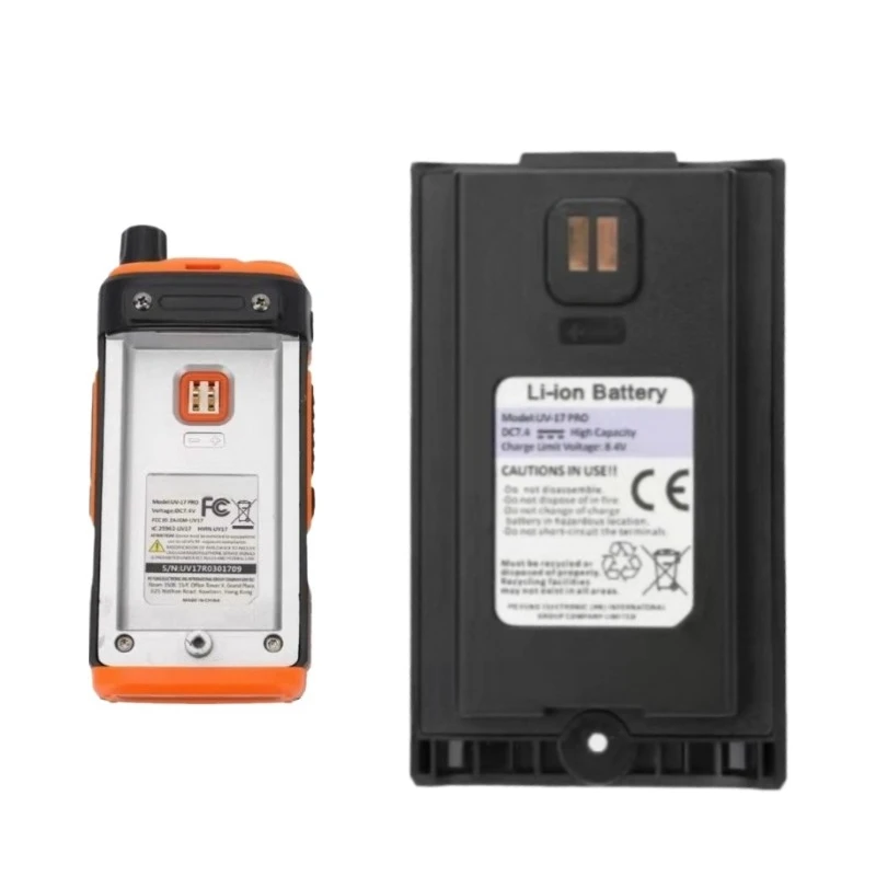 BL-17UV Сменный аккумулятор для рации 7,4 В 1400 мАч Тип C для радио Boafeng V1 V2 UV-17 UV-17 Pro UV-17L Plus