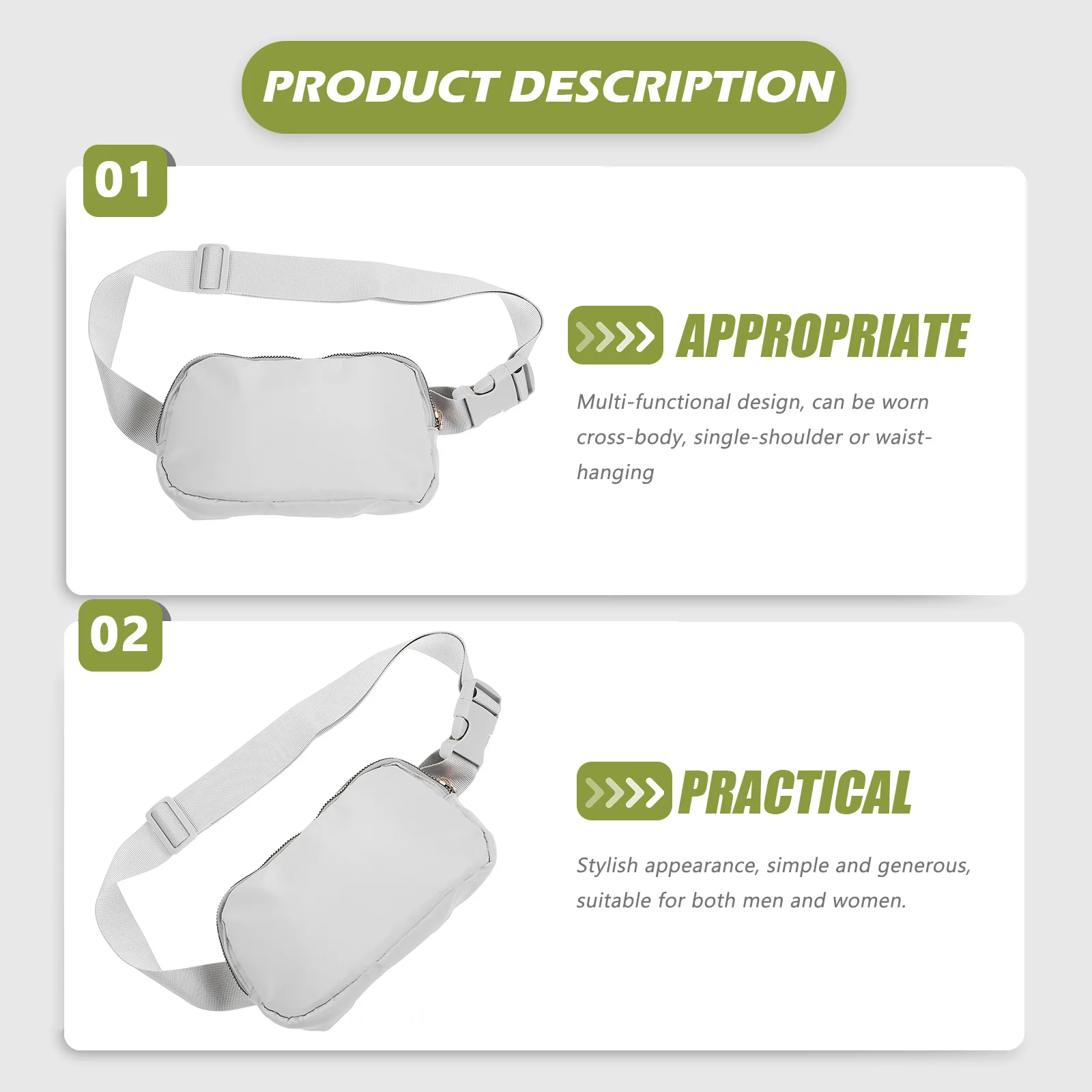 Fanny Pack Waist Bag Running Waist Pack Travel Crossbody Belt Bag Adjustable Outdoor Sports Mini Pouch Fanny Packs for Women