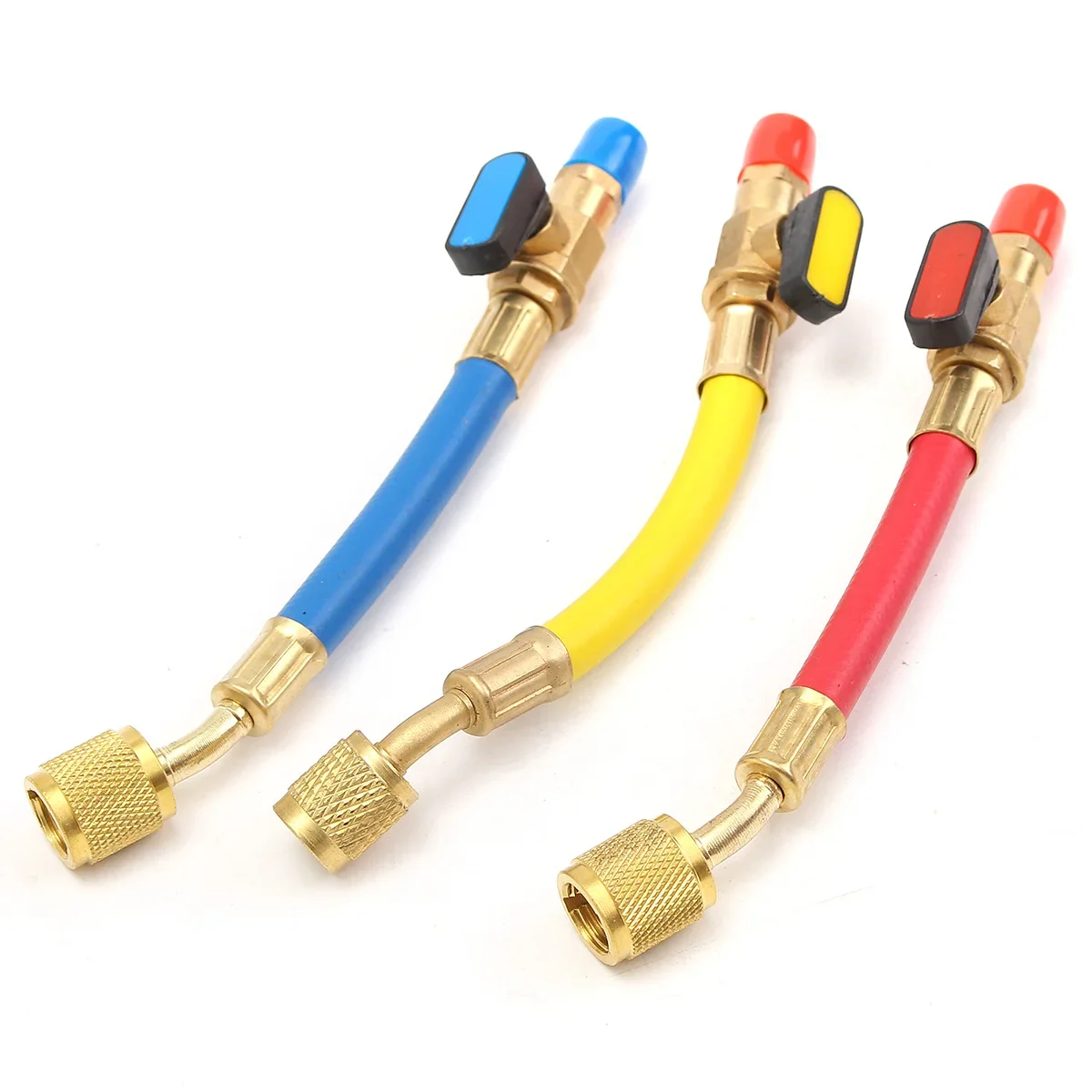 新しい A/C 冷凍充電ホースセット空調圧力計ホース R134A R410A R12 R22 800PSI マニホールドゲージセット