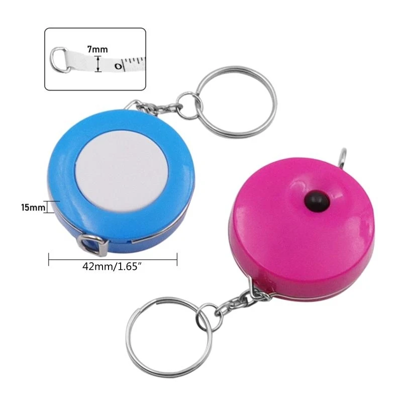 F92B Retractable Tape Measure dengan pita soft pape mini ukur dua sisi
