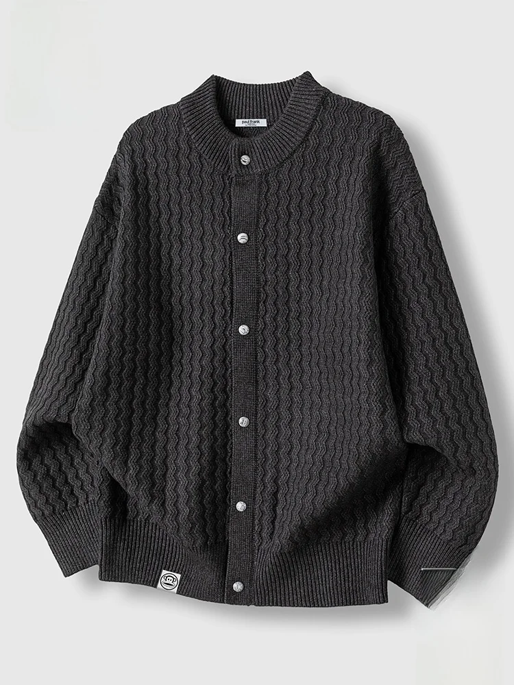 

Мужской теплый свитер Paul Frank с волнообразным узором, свободного кроя, из мягкой смесовой ткани, осенняя новинка, с длинными рукавами