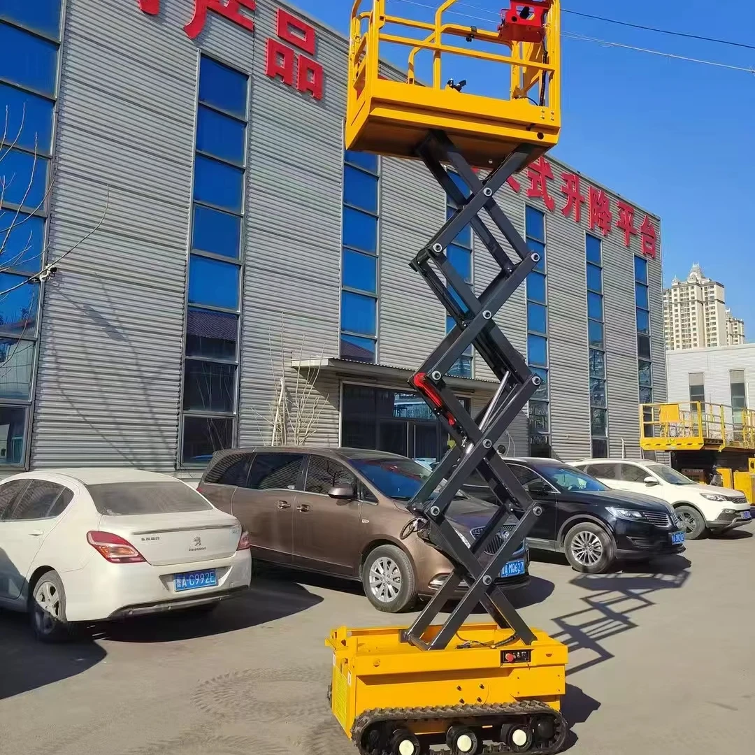 All-terrain 8m 10m Tracked Scissor Lifts Construction Machinery Low Price High Quality