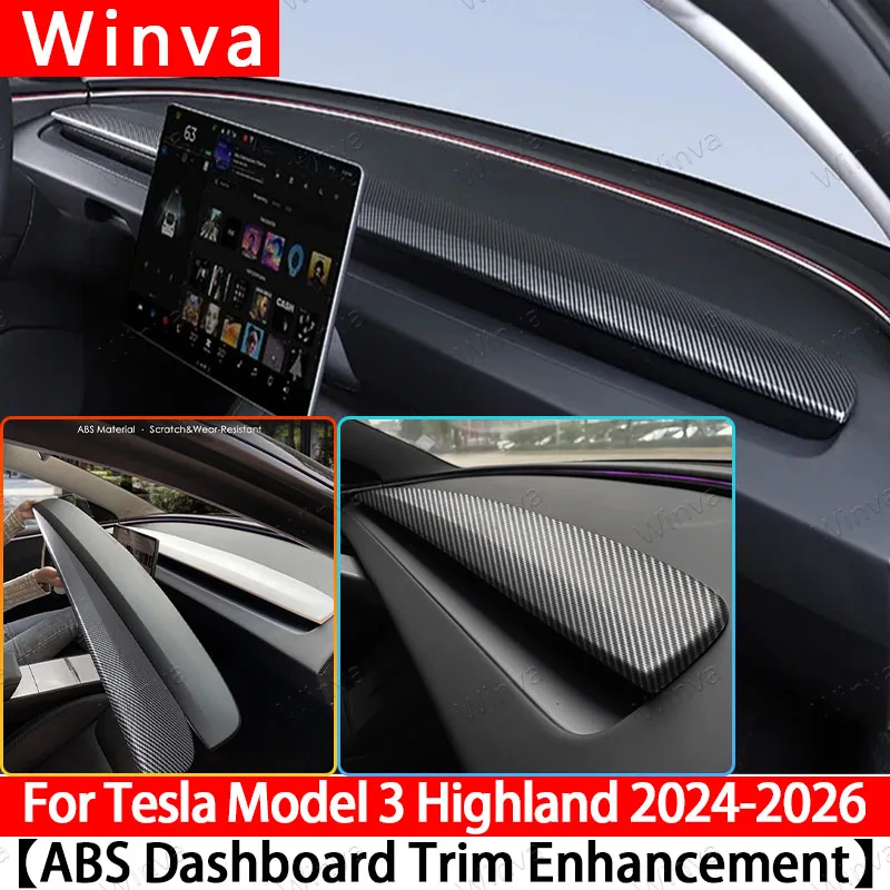 

Custom-Fit ABS Dashboard&Air Vent Trim Kit for Tesla Model 3 Highland 2024-2026 Enhance Your Cabin with Premium Interior Styling