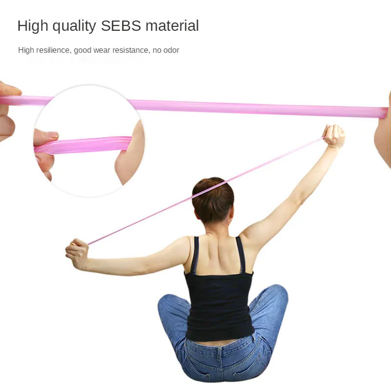 Yoga Silicone Pull Rope Resistance Bands High Elasticity Multi-Purpose Exercise Arm Strength Shaping Body Stretching Tensioner