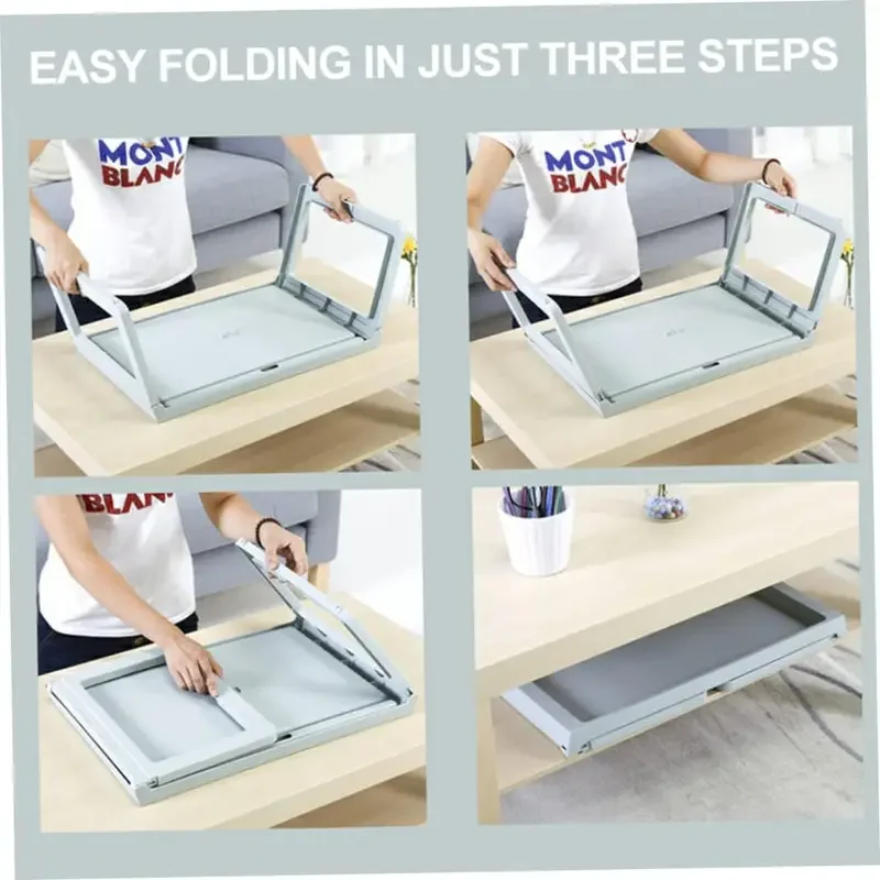 Foldable Laptop Desk Multifunctional Plastic Table, Ideal For Use On Bed Or Sofa. Height-Adjustable, Perfect For Home