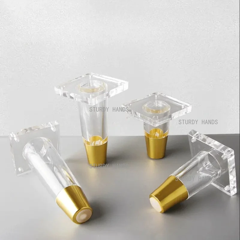 4 pieces/set of transparent acrylic furniture sofa legs office chairs dressing cabinets replacement of leg cabinets