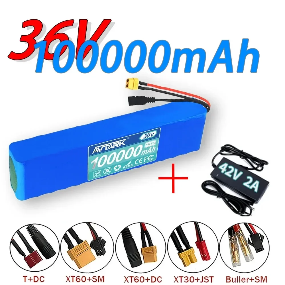 

36V 100Ah 10S3P 1000W 18650 rechargeable lithium battery pack suitable for electric bicycles with BMS