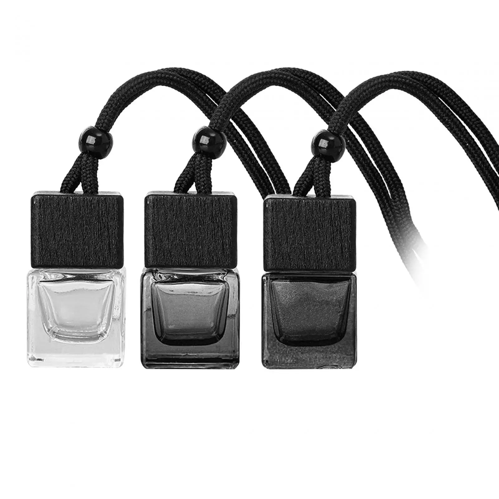 

3 Pieces Car Diffuser Bottles Empty Hanging Decorative Reusable Universal Pendants Automotive Interior Car Perfume Bottles 8ml