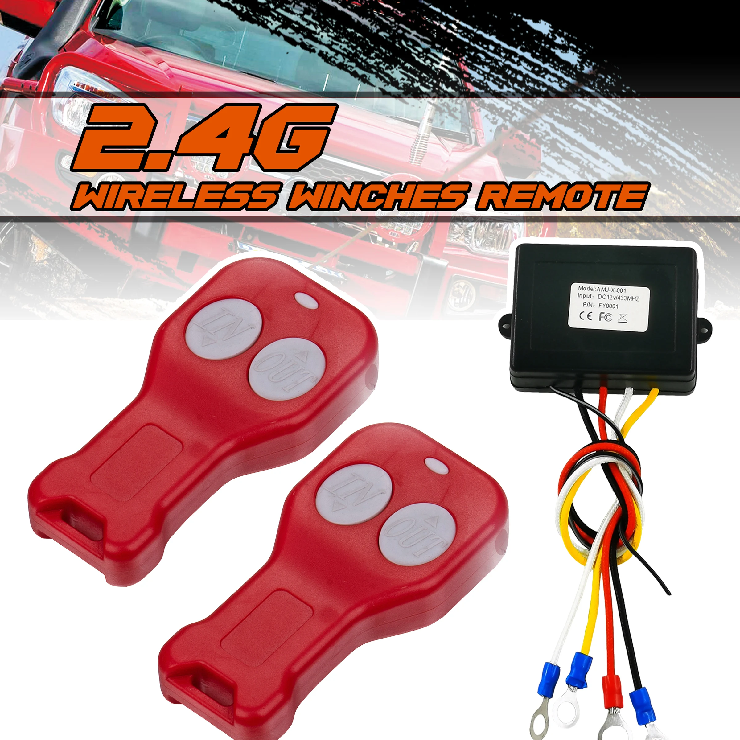 

wireless winch remote controller with 1 receiver and 2 controllers for Truck SUV ATV 12V