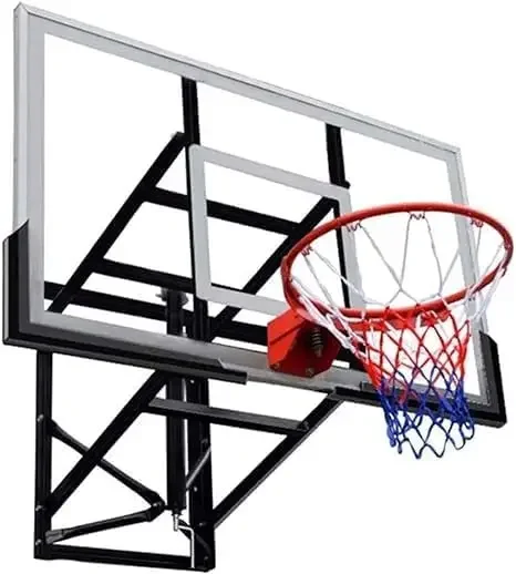 

54-Inch Wall Mounted Backboard and Rim Combo Basketball Hoop with Polycarbonate Backboard Adjustable Height