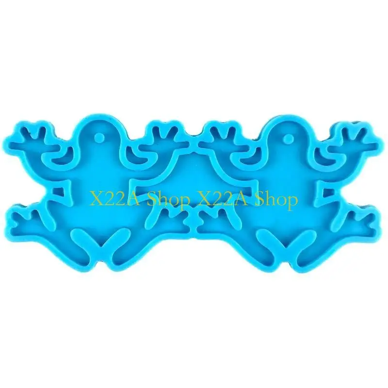 Unique DIY Turtles Frogs Earrings Silicone Epoxy Mold DIY Keychain Pendant Jewelry Crafting Mould for Anniversary Gift