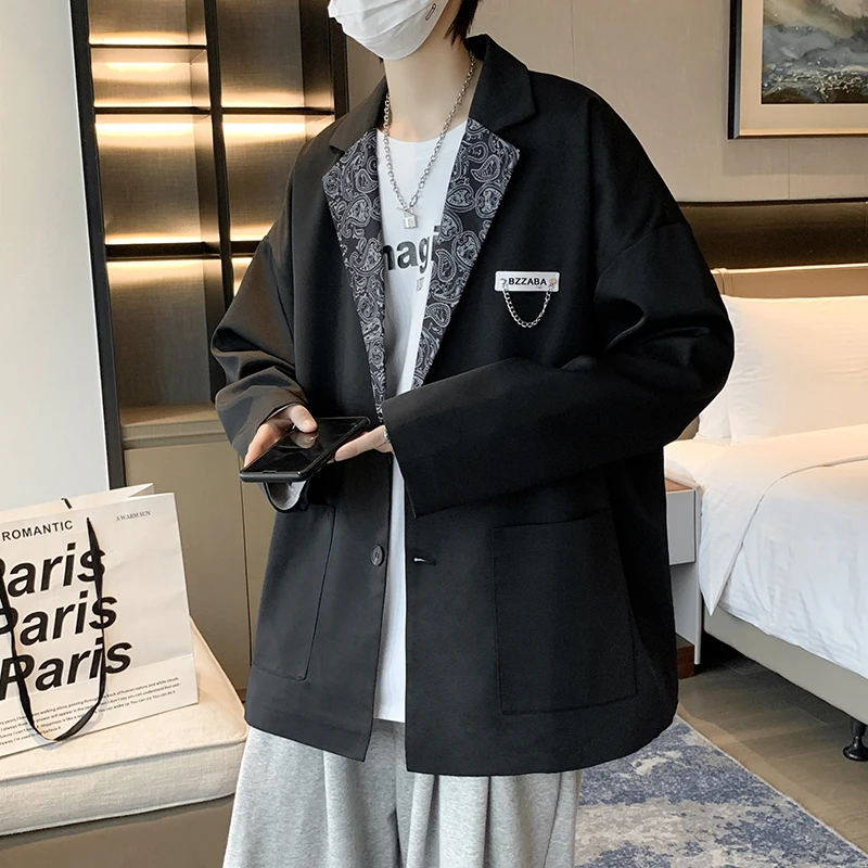

Casual Hong Kong Style Men's Autumn Outerwear Fashionable Maturity Light Trendy Streetwear High-End Upper Apparel Leisure Sma...